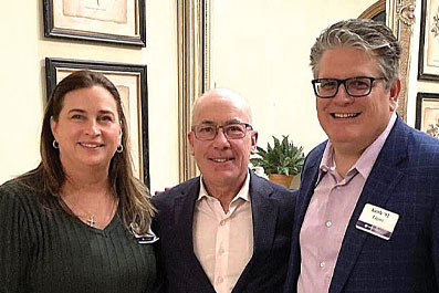 Georgeann Ligori (’92), Jim Collins (’84), and Keith Ligori (’92). Link to the Ligoris' story